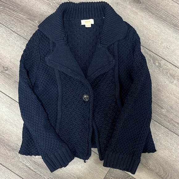 Anthropologie Maeve navy knit blazer size XS - Picture 4 of 5